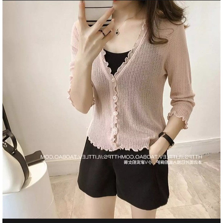 HOPYLOVY - Cardigan Wanita Juli Rajut