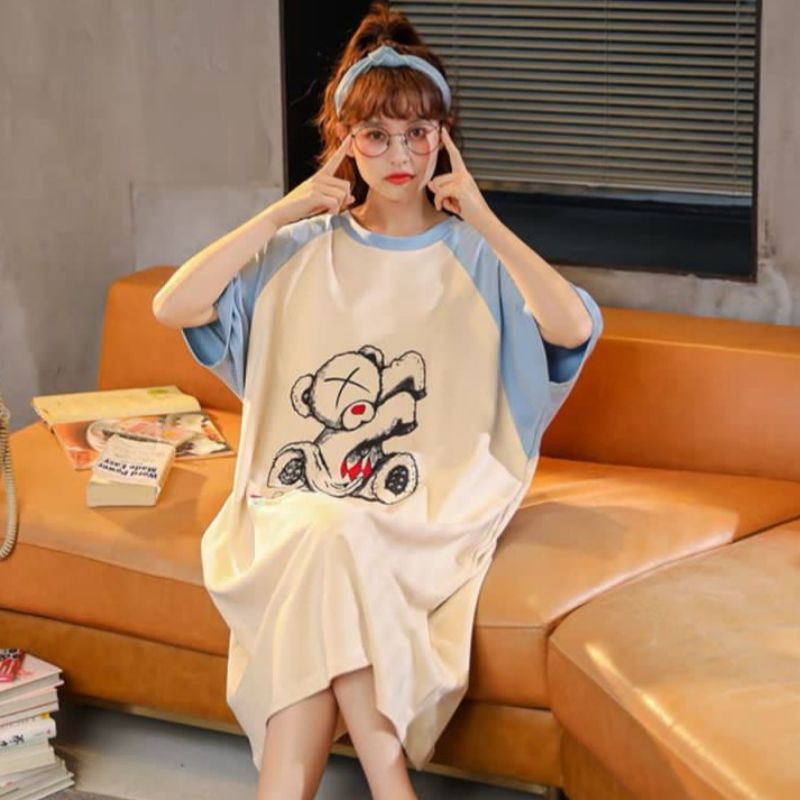 Daster Wanita import/Dress kekinian bahan katun style korea C02-C2