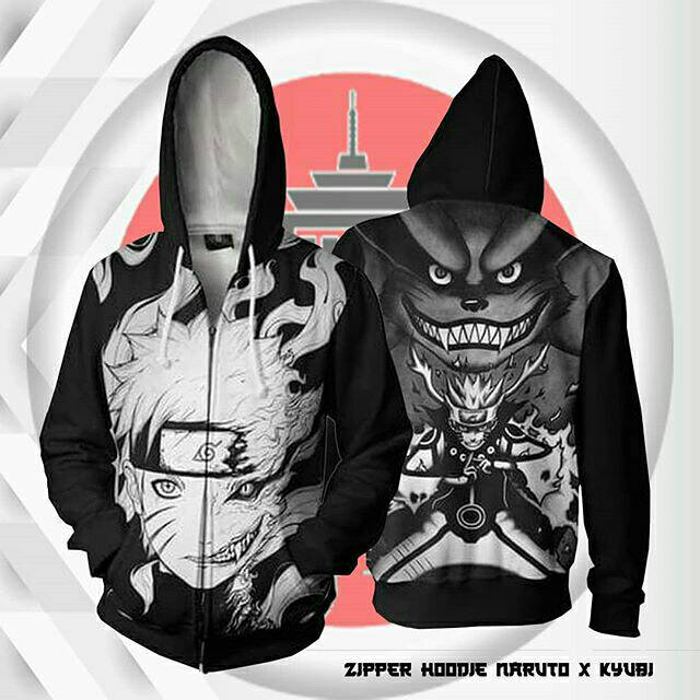 Jaket Hoodie Naruto Kyubi Kurama Baryon Mode Full Print