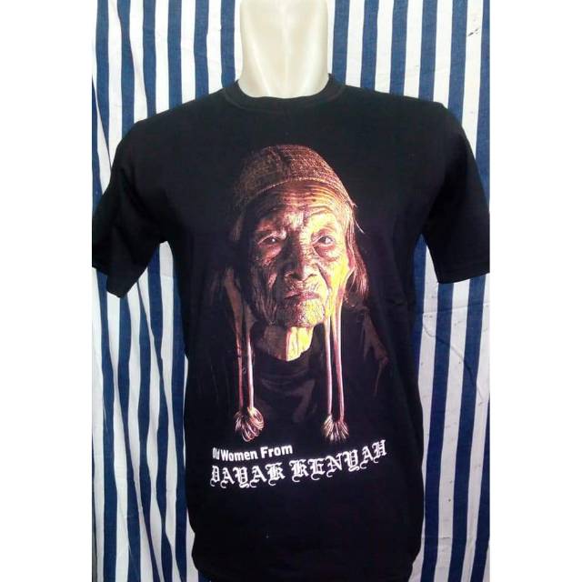Baju Kaos Distro. Baju Cowok Motif Etnik Dayak Kalimantan
