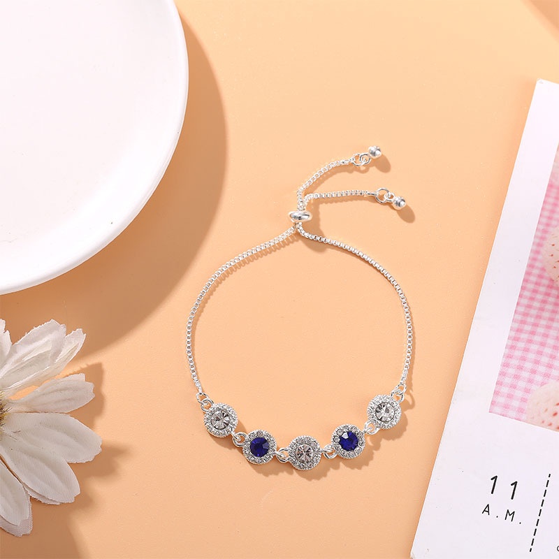 Gelang Serut Wanita Flower Star Safir Model Korea Terbaru