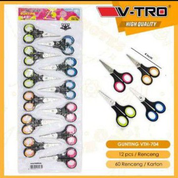 

12 pcs V-TRO 704 Gunting kertas gunting serbaguna gunting lembaran ukuran kecil