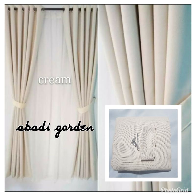 gorden blackout import polos bahan doff 6 gelombang buat jendela minimalis  atau buat pintu