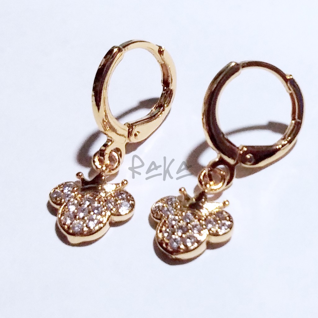 RAKA Acc - Earrings Anting Clip / Klip MICKEY MOUSE Mahkota Xuping Gold Perhiasan Aksesoris 077