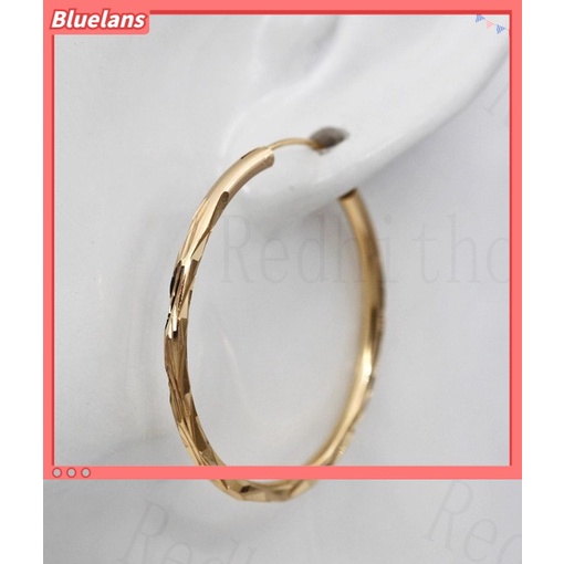 Bluelans Simple Women Big Hollow Circle Charm Hoop Huggie Earrings Banquet Jewelry Gift