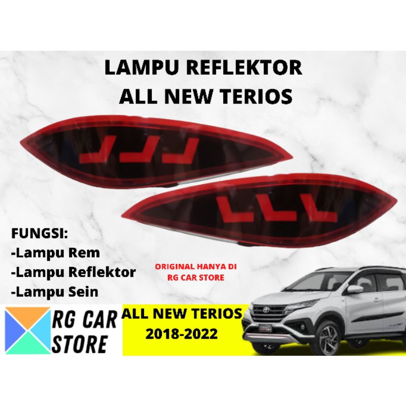 LAMPU REFLEKTOR ALL NEW TERIOS MODEL SEQUENTIAL DIJAMIN PNP BERKUALITAS