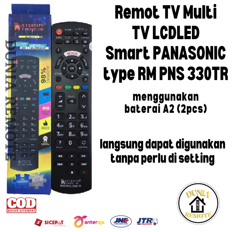 Remot / Remote TV Panasoni Smart TV Multi LCD LED youtube netflix Chunghe RM PNS 330tr