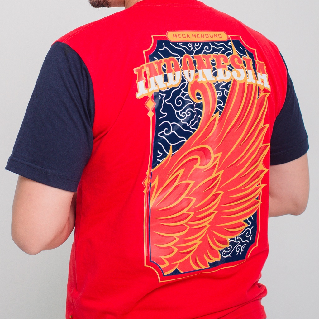 Hooflakids - Kaos Agustusan Couple Keluarga Anak Ayah Bunda Kemerdekaan Indonesia Batik Mega Mendung Series