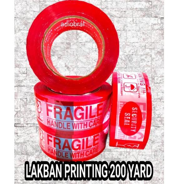 

[PRODUK VWCOV] NEW!! LAKBAN PRINTING 48mm × 200'YARD fragile & jangan dibanting 0J8