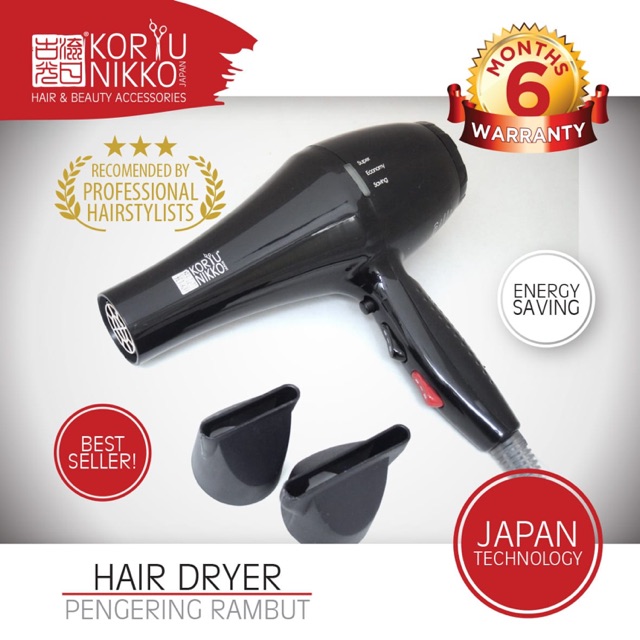 Hair Dryer Koryu Nikko KN-D15 1500 Hitam