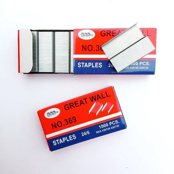 1 pak kecil Isi Stapler Great Wall No. 369