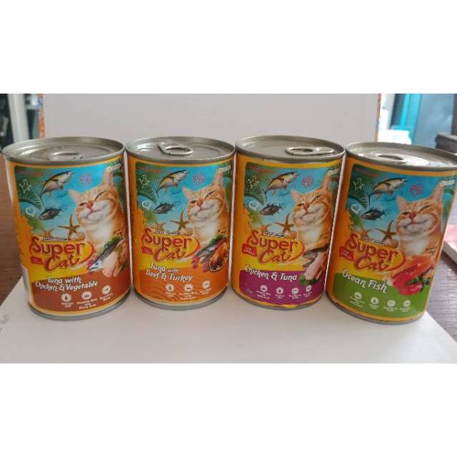 SuperCat Adult Chicken Tuna/Tuna Beef Turkey/Tuna Chicken Vegetable/Ocean Fish 400gr| super cat