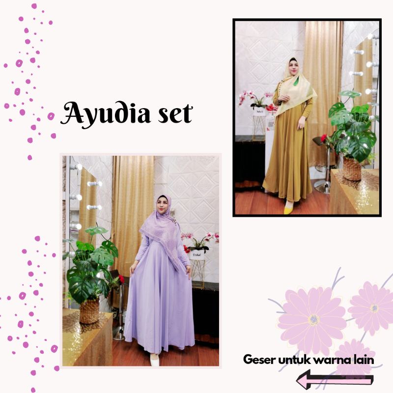 Gamis terbaru/Ayudia vol 2/ Ayudia set vol 2/ Ayudia syari by Yumna syari (SIAP KIRIM)