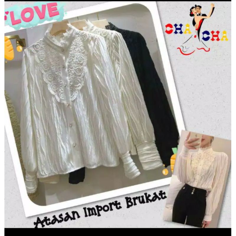 KEMEJA ZARA RENDA/KEMEJA WANITA POLOS/KEMEJA WANITA IMPORT/KEMEJA WANITA