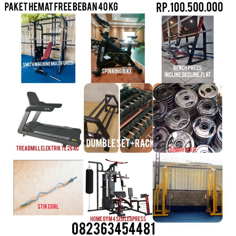 PAKET HEMAT ALAT FITNESS LENGKAP