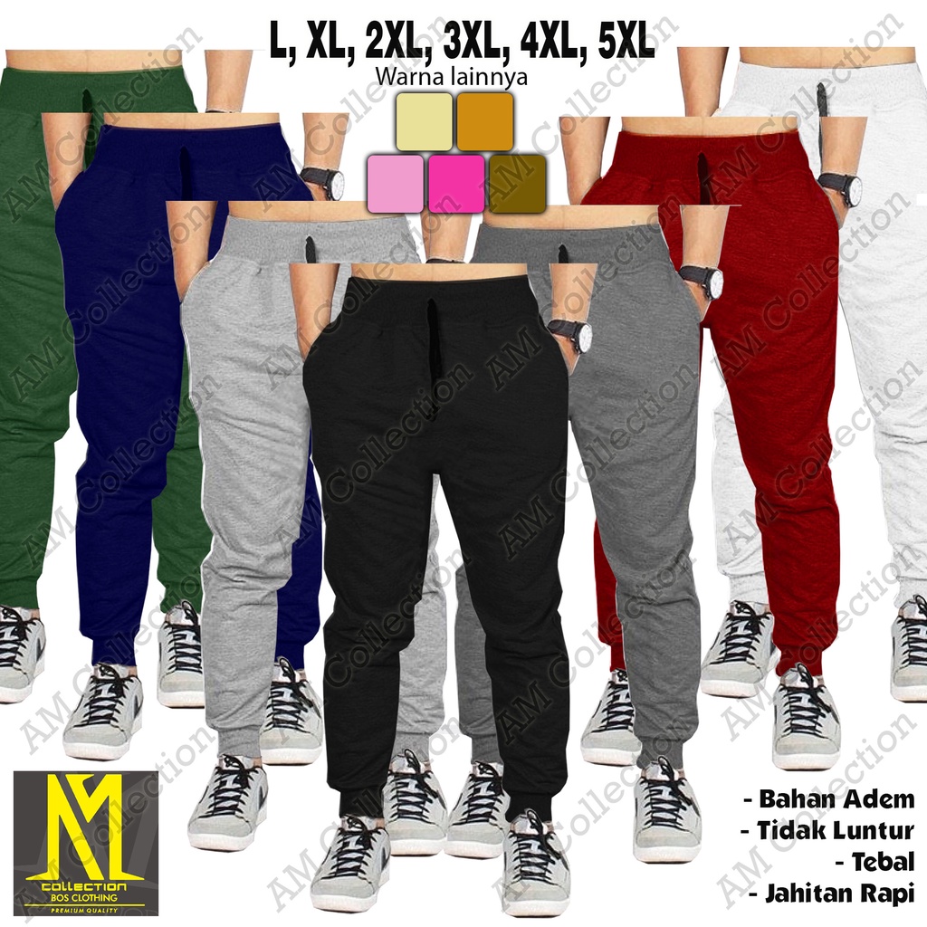 Celana Jogger Pria Polos Babytery Premium 12 Pilihan Warna Jogger Wanita Terbaru