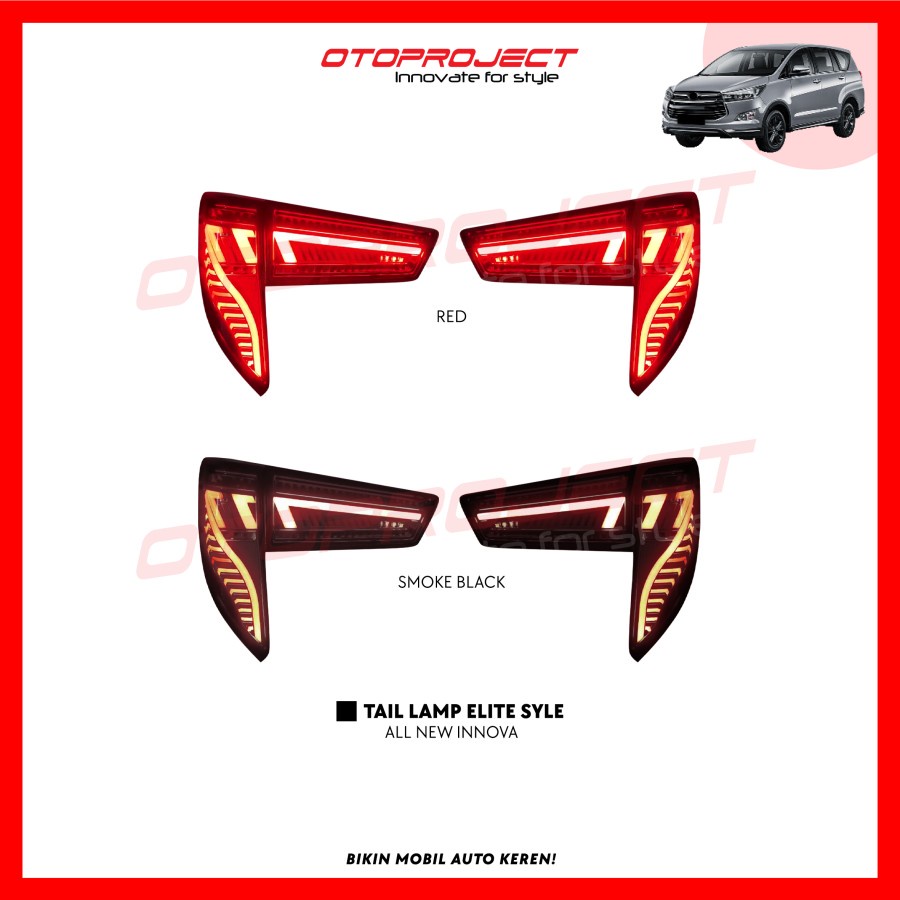 Tail Lamp Stop Lampu Stop Belakang All New Innova 2016 Elite Smoke Red