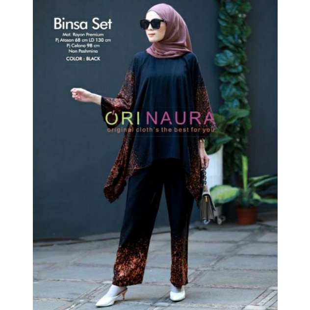 Daster Setelan Jumbo / One Set Tie Dye Waka Motif Blirik Semprot Binsa Set Ori Naura Size Jumbo Busu