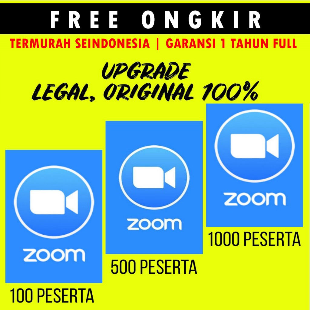 Termurah Zoom Meeting Pro 100 500 1000 1 Tahun Termurah Se Indonesia Indonesia