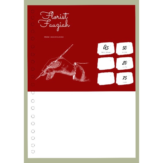 

25 PCS Isi Binder A5 Daily Planner / To Do List / Weekly Planner / Bullet Journal / Meal