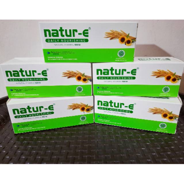 NATUR E 100 IU BOX Isi 16 &amp; 32 Kapsul Natur-E Hijau Vitamin Kulit