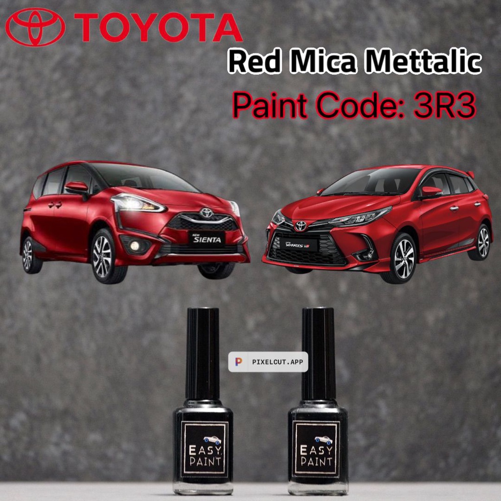 Cat Oles Mobil Red Mica Metalic 3R3 Toyota Yaris Sienta Merah Metalik