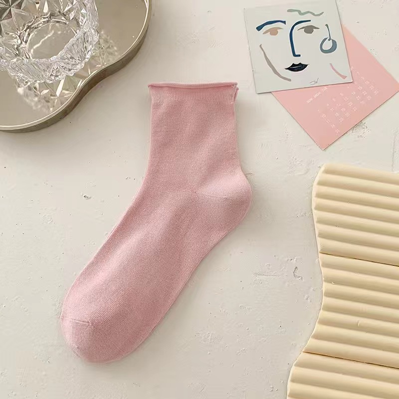 kaos kaki wanita katun candy color women's socks Japanese