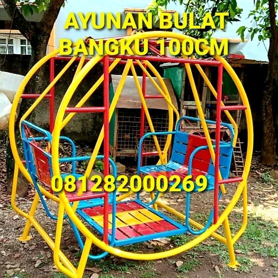 AYUNAN BESI.. AYUNAN BULAT BANGKU 100CM