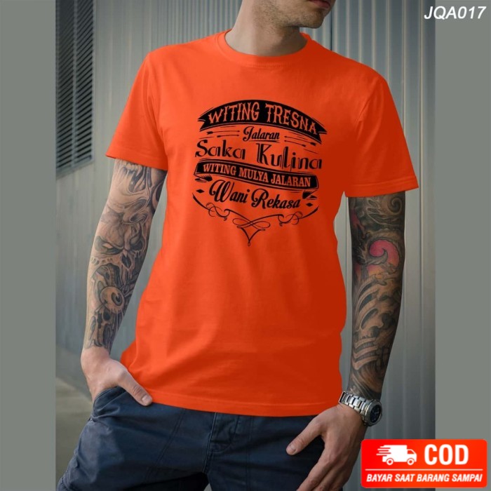 BISA COD kaos kata kata unik jawa lucu viral bijak pria wanita distro keren - XS