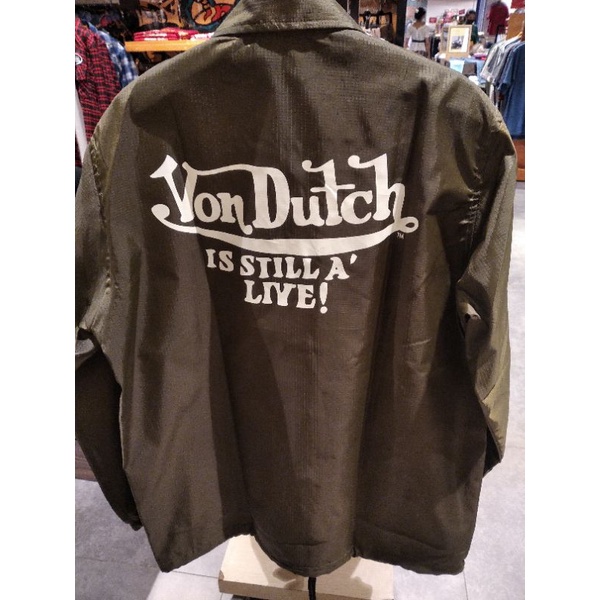 JAKET COACH VON DUTCH ORIGINAL SALE GREEN ARMY