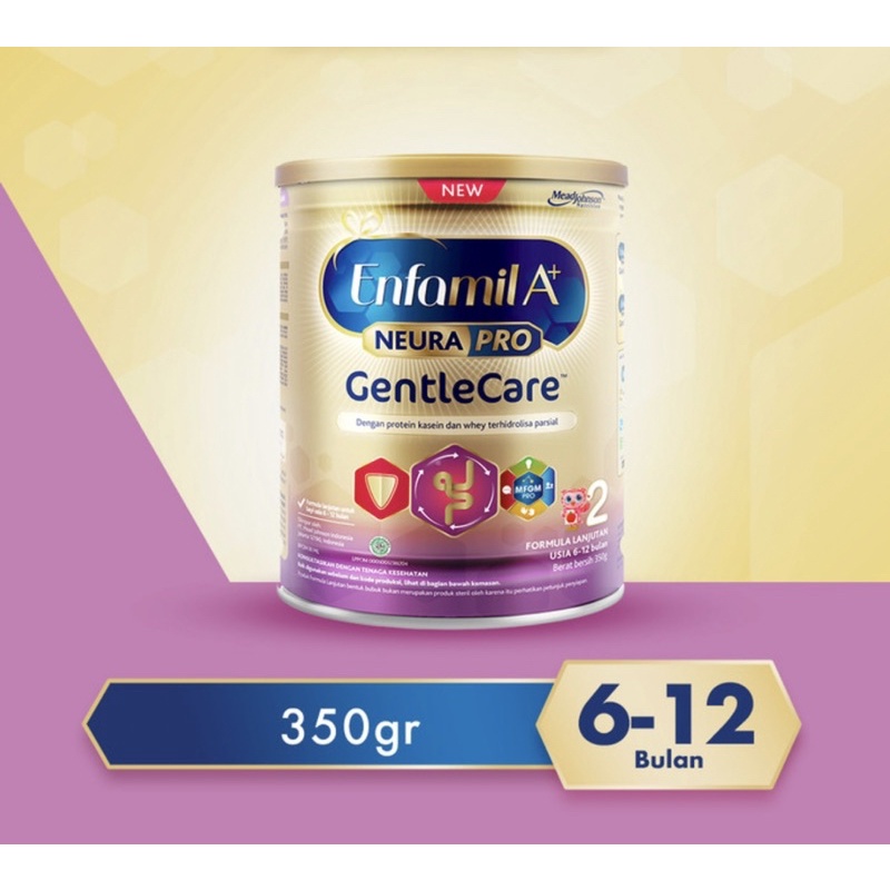 Enfamil A+ gentlecare 2 350 gram ( susu bayi gangguan pencernaan )