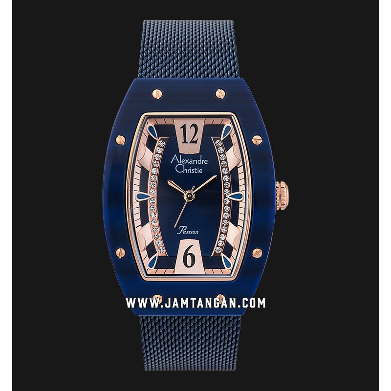 Alexandre Christie Passion AC 2778 LH BURBU Ladies Blue Dial Blue Stainless Steel Strap