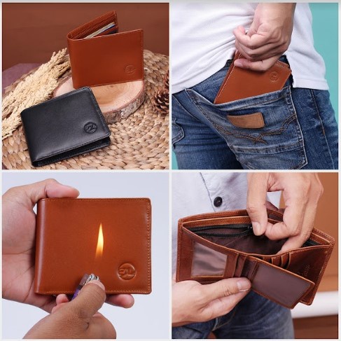 Dompet Kulit Pria Asli Keren Dompet Kartu Pria Lipat Kulit Sapi Asli Original Kulit Asli Super Slim De02 KUALITAS TERJAMIN MEMUASKAN