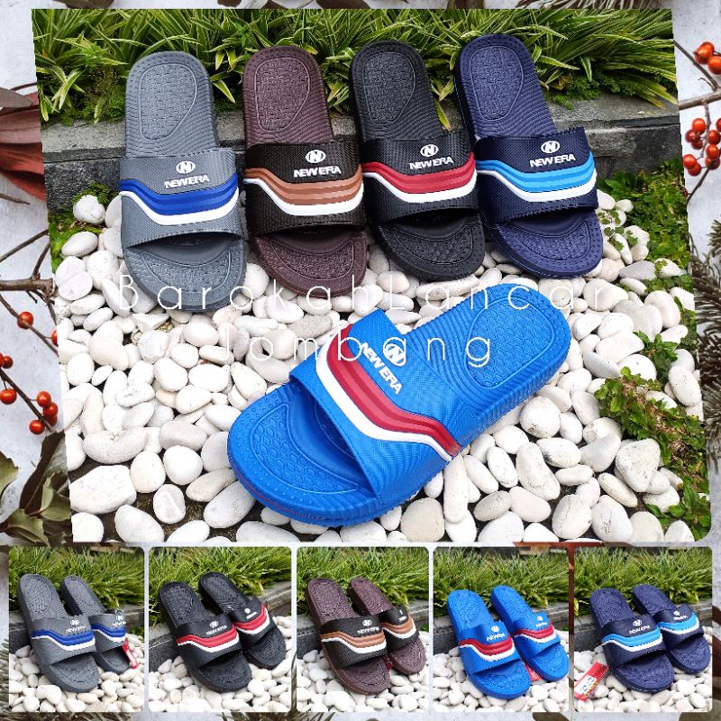 SANDAL SLOP KARET PRIA NEW ERA MB E 1001 100% ORIGINAL BY NEW ERA