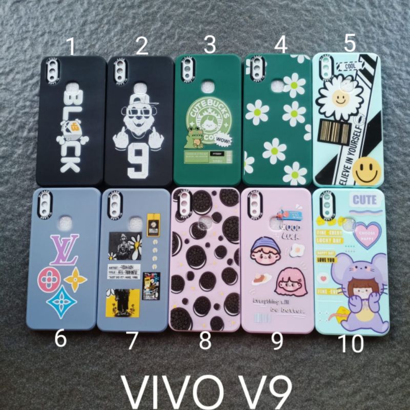 Case gambar Vivo V9 . Vivo Y85 motif cewek ( 4 motif ) soft softcase softshell silikon cover casing kesing housing