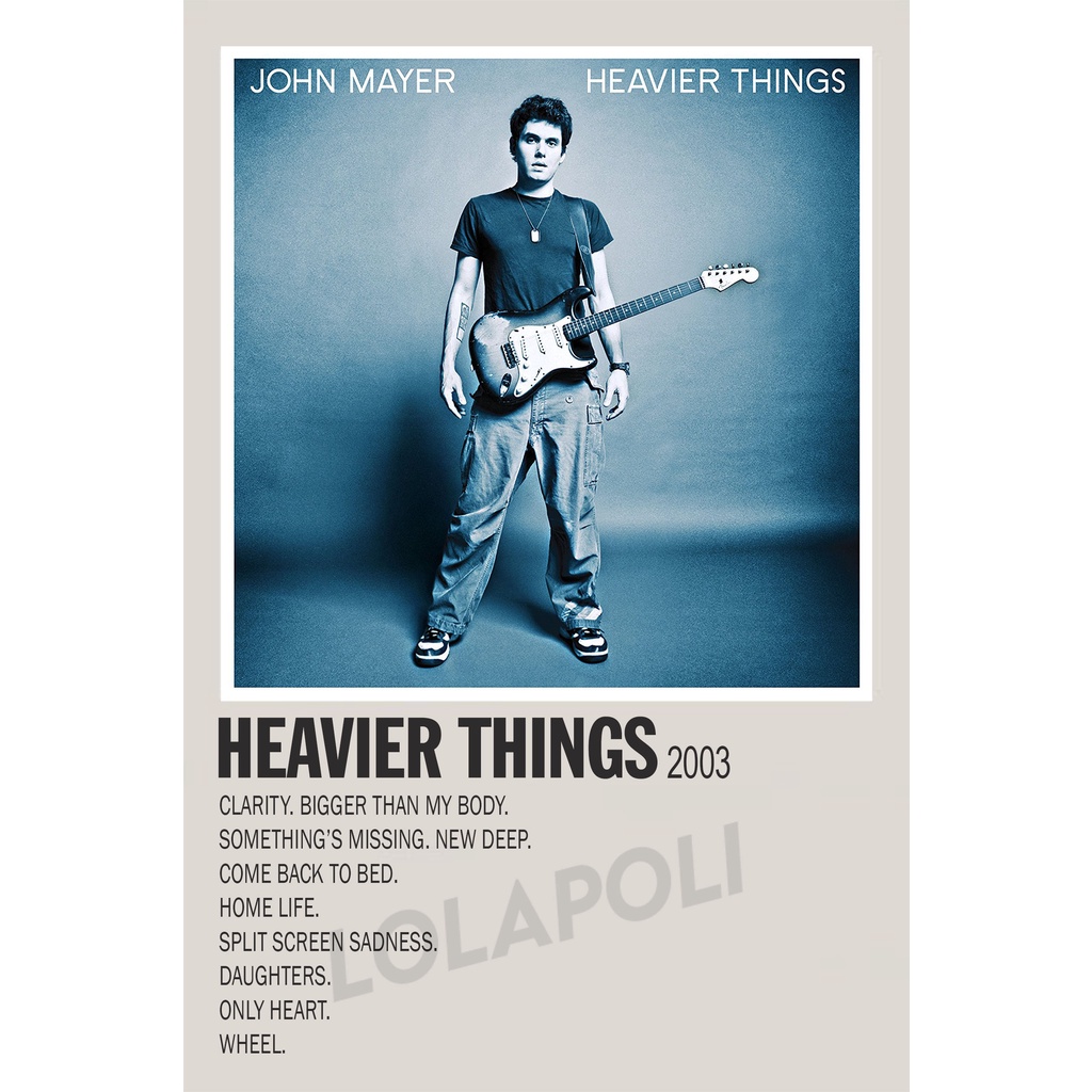 Poster Cover Album Heavier Things - John Mayer