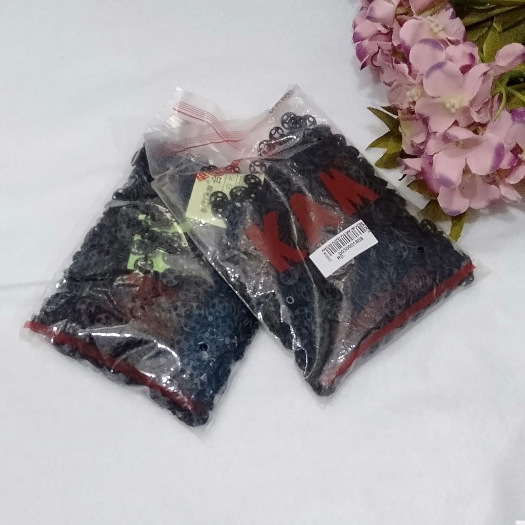 Kancing Kam/ Kancing  Cetet Jepret Snap Button Plastik KAM Hitam 10mm 1000 pcs