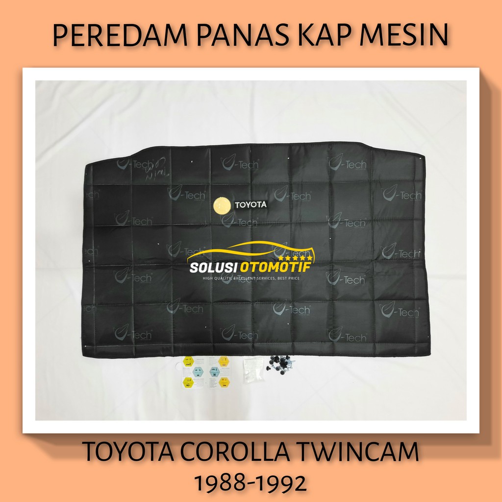 TOYOTA COROLLA TWINCAM Peredam Pelindung Panas Kap Mesin Aksesoris Variasi Mobil VTECH Ori