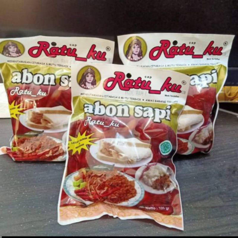 Abon sapi cap Ratu ku berat 100 gr by zellshop