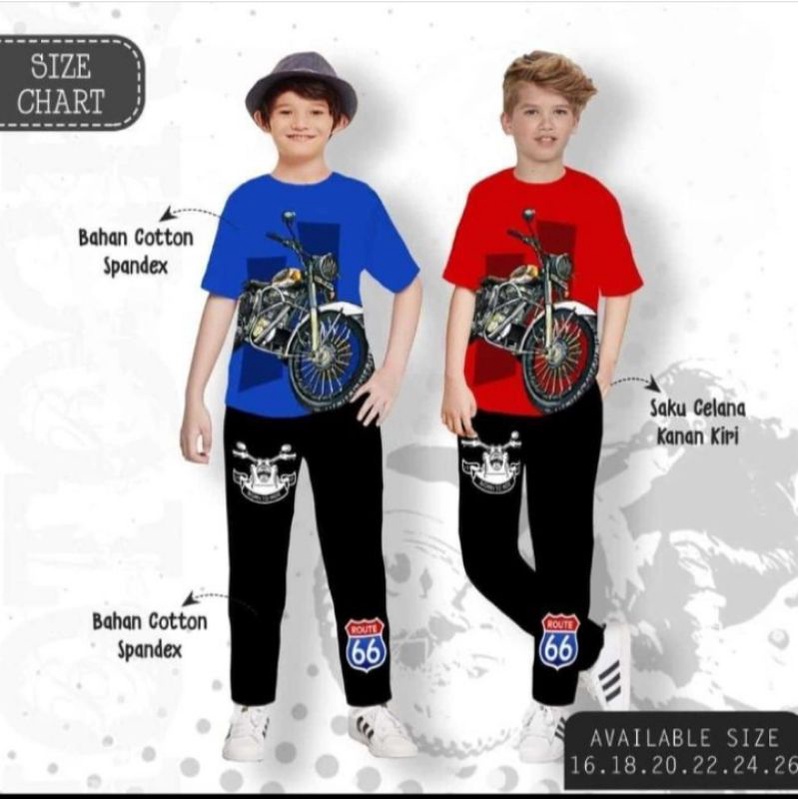 Setelan anak celana panjang London kids 8_13 Tahun