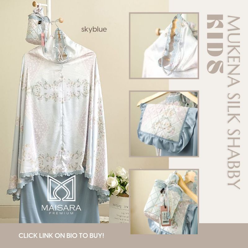 TERGEMES!! Mukena Anak Silk  Maisara Premium-8