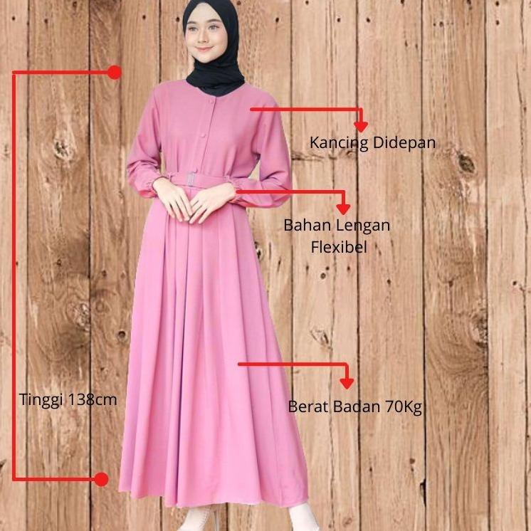 Tren Kekinian.. Baju Gamis Remaja Terbaru Baju Gamis Syari Wanita Terbaru Lebaran 2021 Anjani Dress