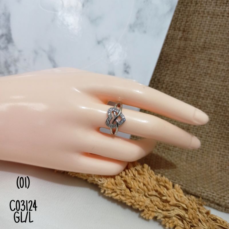 Cincin Fashion Silver Zircon C03124