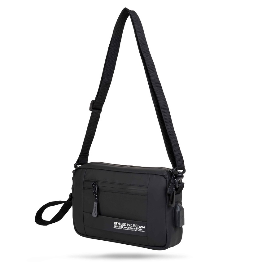 HEYLOOK Project - Tas Selempang Pria LEXUS Sling Bag Multyfungsi 3 in 1 USB Connector Clutch Bag Cowok Waterproof Hand Bag Anti Air Sling Bag Kulit Waistbag Terbaru