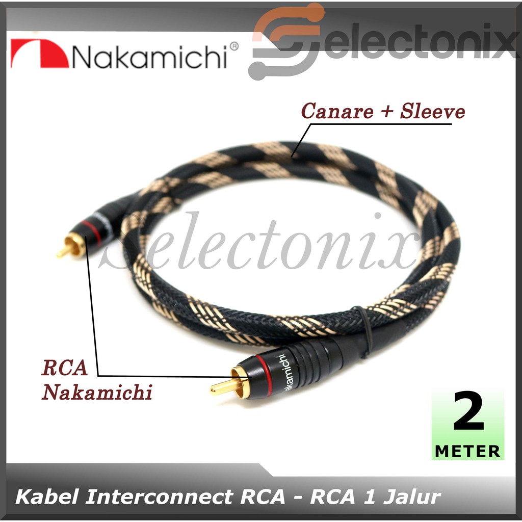 Kabel RCA Interconnect Sleeved | Nakamichi [2m]