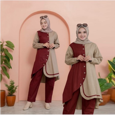 SET SETELAN MOTIF WANITA DEPITA DAILY SET BAJU WANITA DEPIKA DEWASA MOM WANITA MODIS LEBARAN 2021