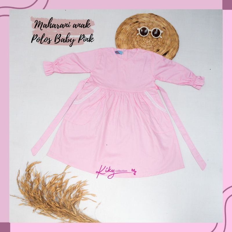 Gamis Katun Jepang Anak Premium Ori Cantik Murah Model Maharani Polos Size S M L XL