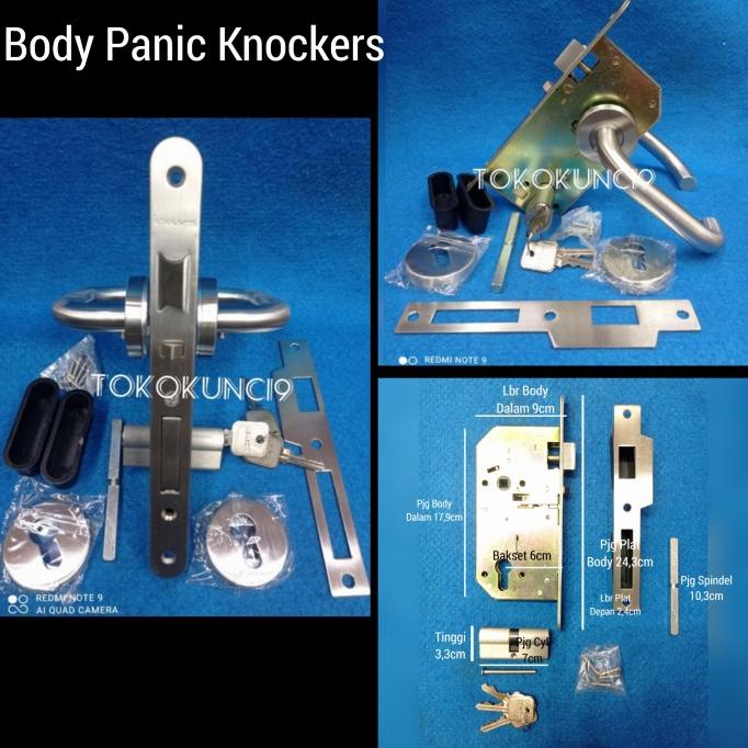 Panic Bar Knockers Pintu Single Handle Pintu Darurat Body Panic