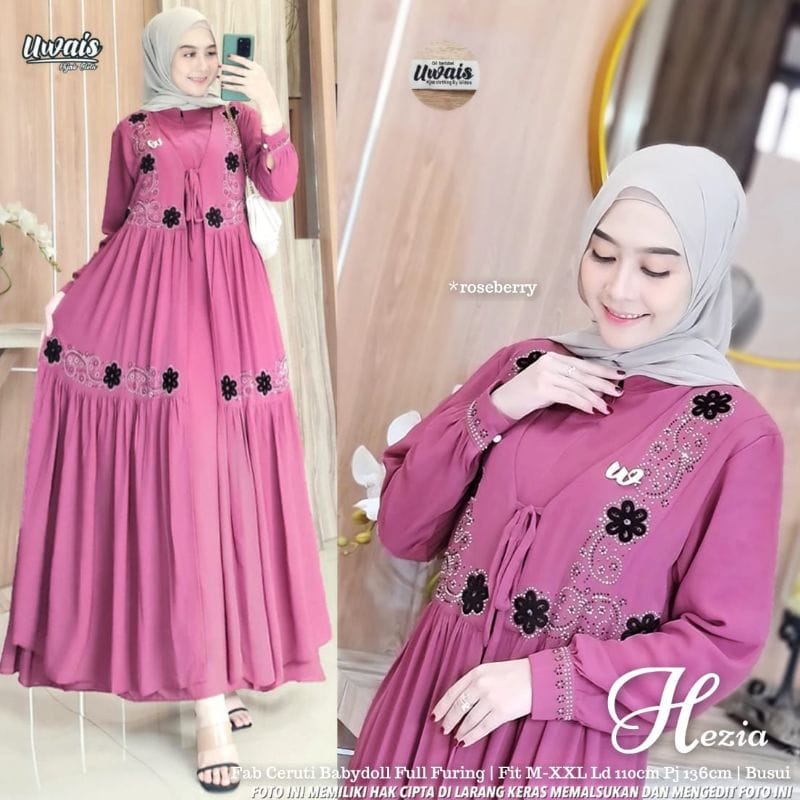 𝐂𝐎𝐃 - HEZIA MAXY // UKURAN L,XL,XXL,XXXL SUPER JUMBO GAMIS CERUTY BABYDOL // GAMIS BORDIL 𝐆𝐚𝐦𝐢𝐬 𝐁𝐞𝐬𝐭 𝐒𝐞𝐥𝐥𝐞𝐫