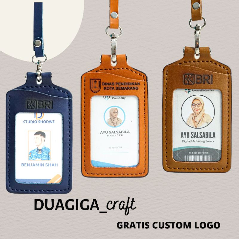 

Terlaris ✨ - Nametag id card holder free custom logo & nama3.1.23